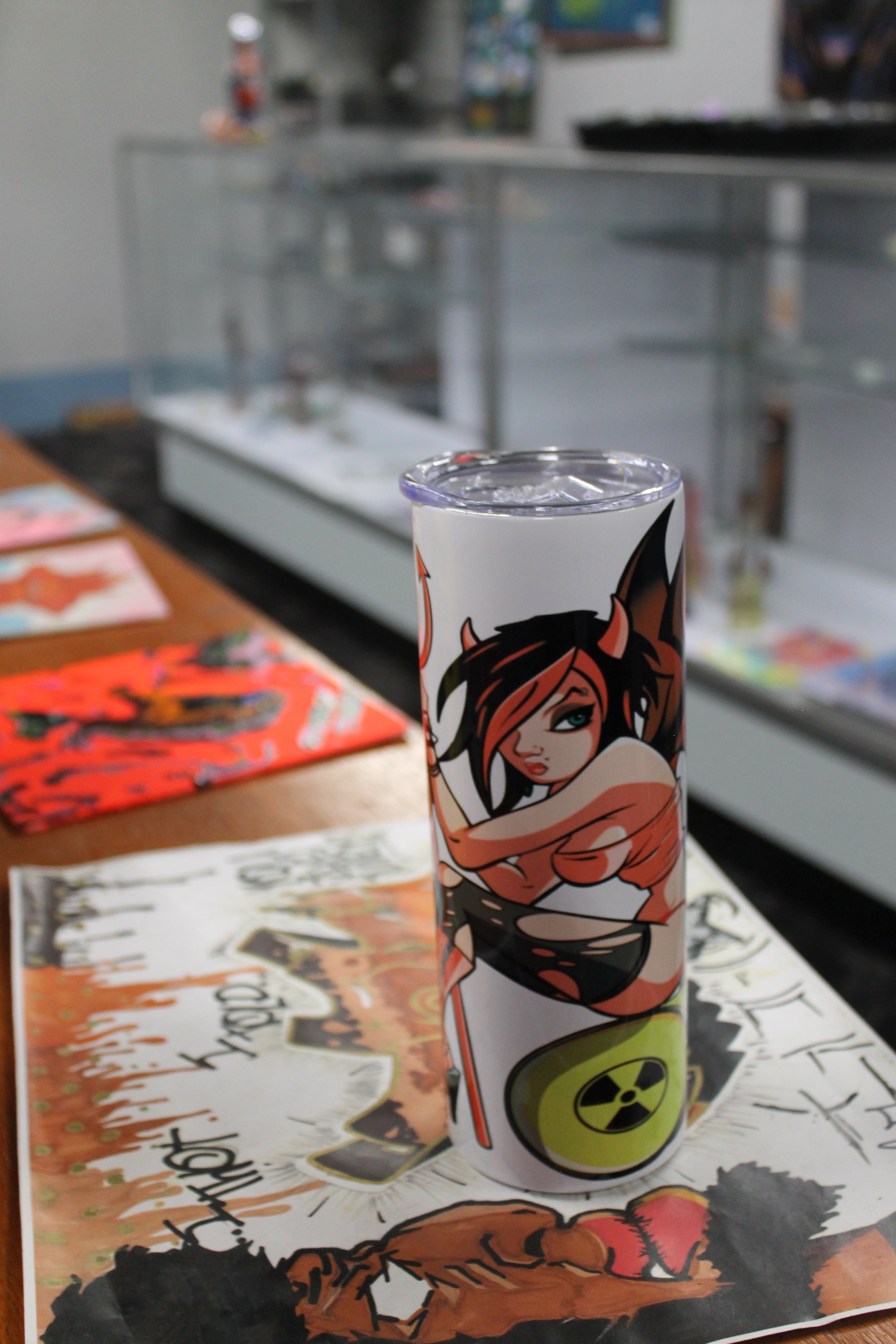 Devil Chick Radioactive Graphic Tumbler
