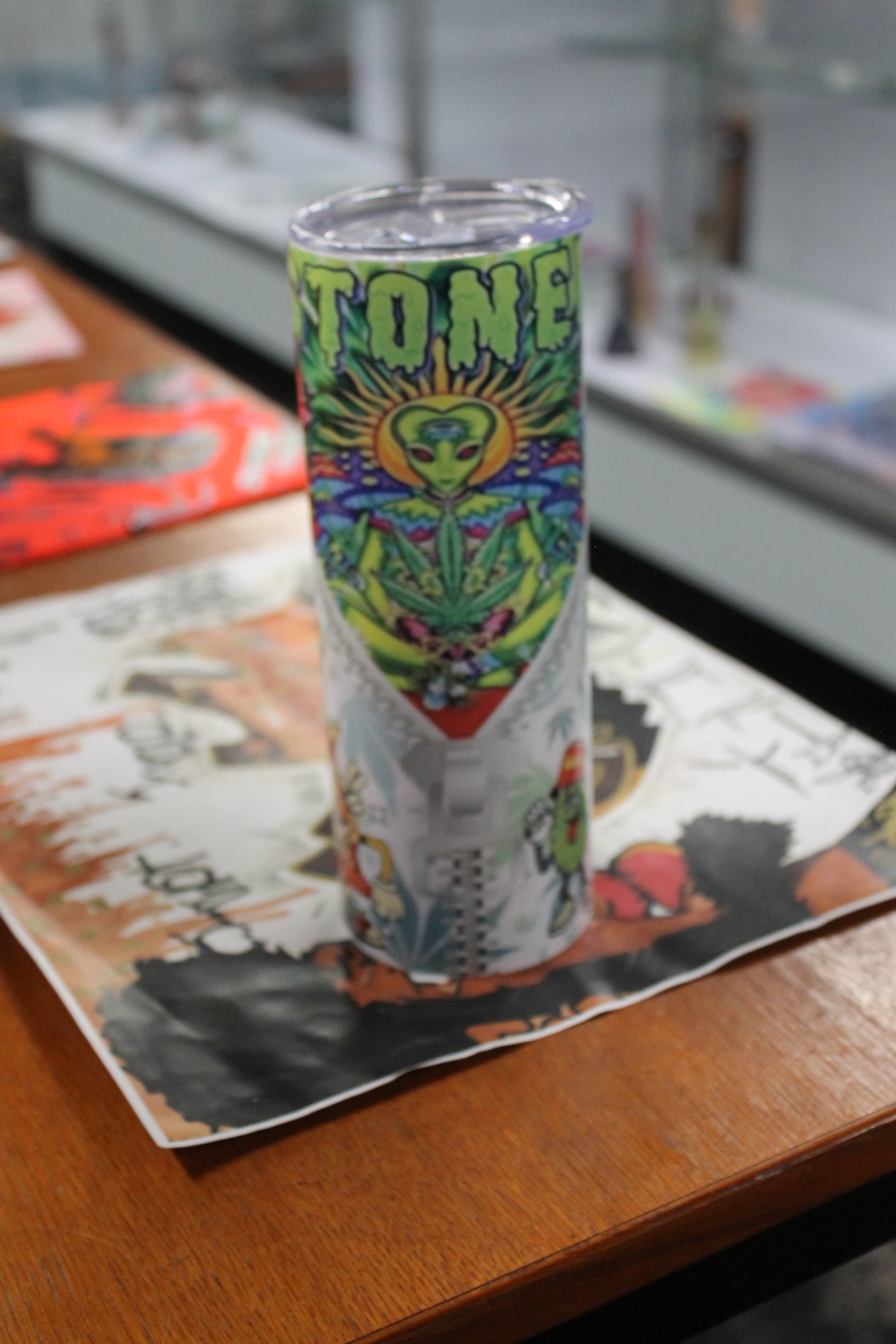 Stoner Alien Graphic Tumbler