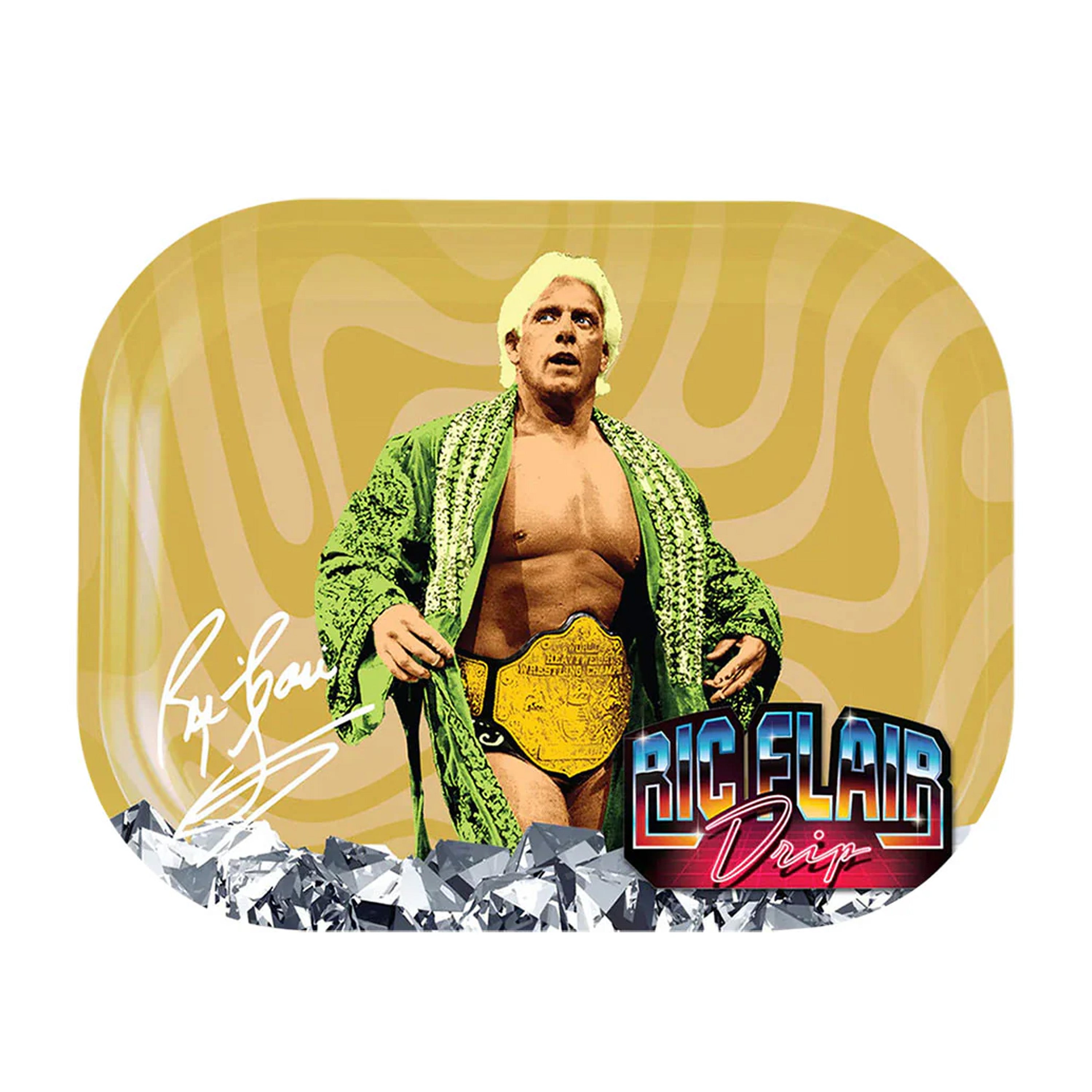 Rick Flair Yellow Rolling Tray